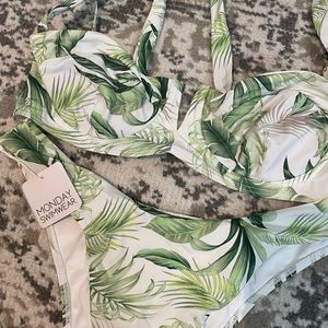 Monday Swimwear Clovelly Top and Byron Bottom in Palm